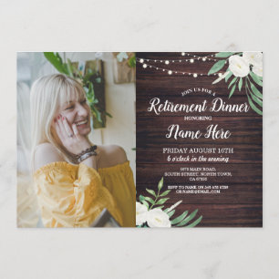 Convite Flores Brancas de Madeira Retirada do Partido da B