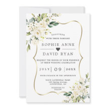 Flores Brancas Douradas Em Um Casamento