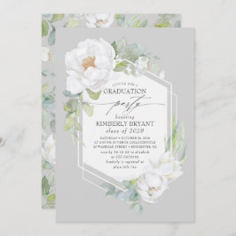 Convite Flores Brancas e Graduação em Cores Aquáticas