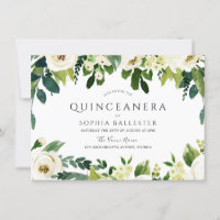 Flores Brancas Elegantes Belo Partido Quinceanera