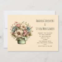 Flores Caprichosas em um Vaso de Plantas Casamento