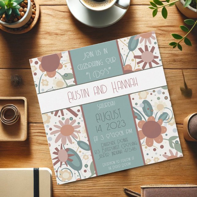 Convite Flores Cheias Inspirividade Casamento Diversão Mod (Criador carregado)