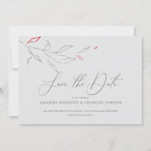 Flores cinzas e vermelhas elegantes e simples Salv