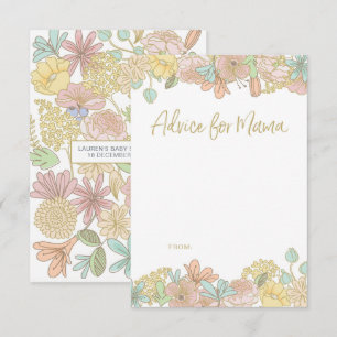 Convite Flores coloridas Chá de fraldas - Placas de Conse