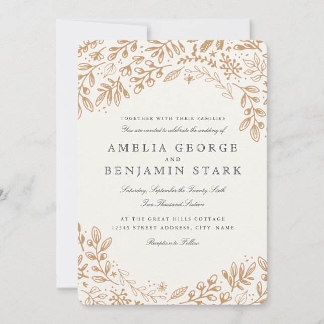 Convite Flores da colheita (Frente)