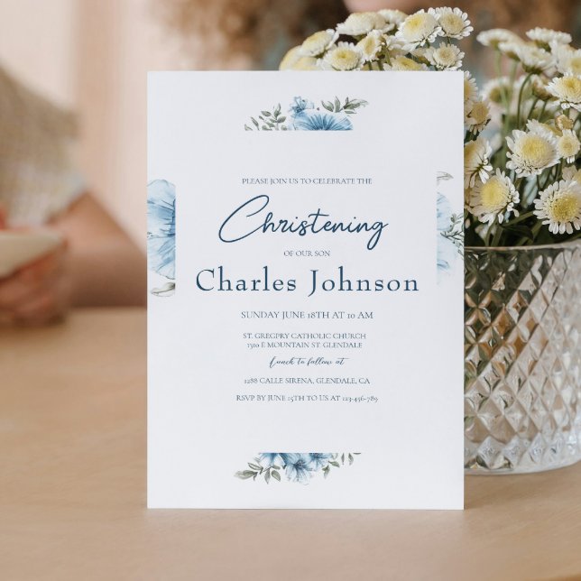 Convite Flores da Cruz Azul Querem Batismo (Criador carregado)