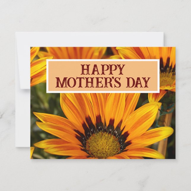 Convite FLORES DA MÃE DO feliz dia de as mães SUNFLOWER (Frente)