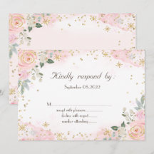 Flores de Aquarela Chic e Flocos de Neve RSVP 
