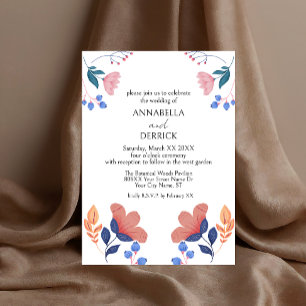 Convite Flores de Arte Popular Casamento