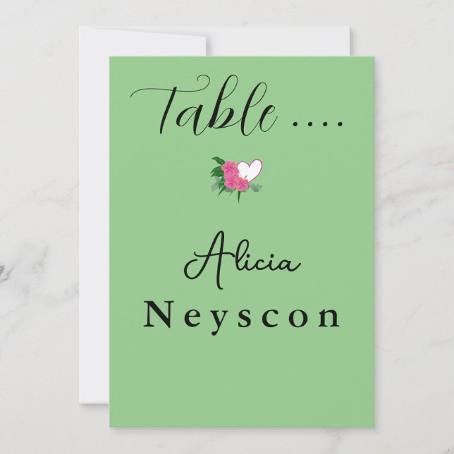 Convite Flores de Casamento Vestidas e um coração (Frente)