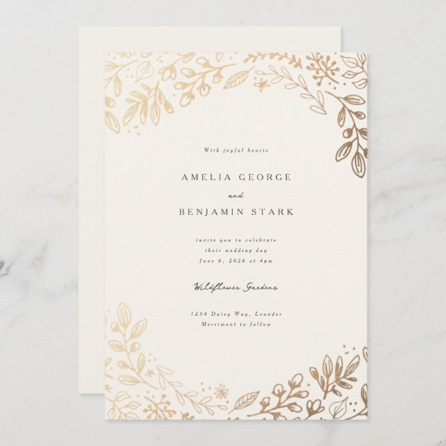 Convite Flores De Colheita (Frente/Verso)