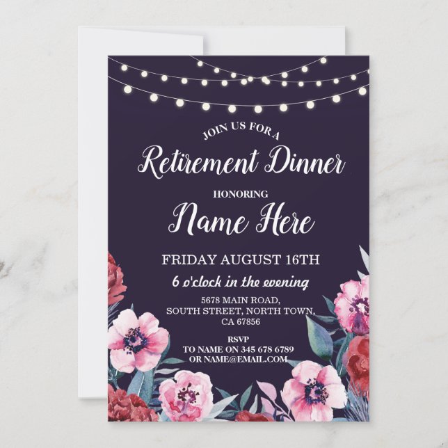 Convite Flores de Desativação da Parte de Reforma Convidam (Frente)