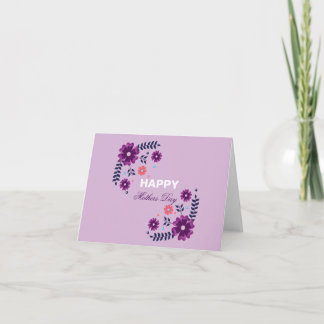 Convite Flores de Dia de as mães felizes e VermelhoMédioVi