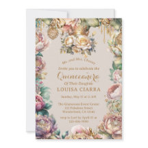 Flores de Diamantes Douradas da Coroa Quinceanera