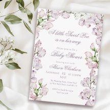Flores de ervilha doce em arco Baby brunch elegant