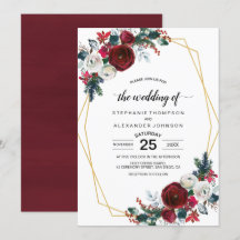 Flores de inverno geométricas Douradas da Frame Bu