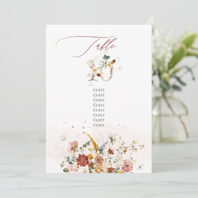 Convite Flores de Jardim de Quebra de Aquarela PixDezines  (Em pé/Frente)