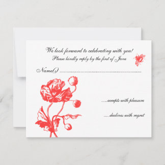 Convite Flores de Jardim RSVP