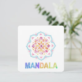CONVITE FLORES DE LOTUS COM COR MANDALA