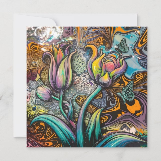 Convite Flores de Mandala (Frente)