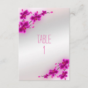 Convite Flores de Orquídea Floral Elegante Número de Mesa