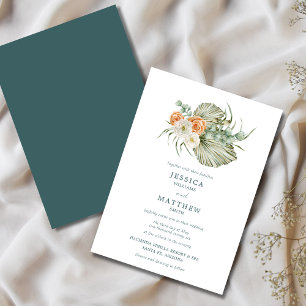 Convite Flores de Outono Casamento Rústico ao Ar Livre