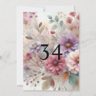 Convite Flores de outono folhas texto de caligrafia aquare