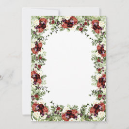 Convite Flores de Outono Terracota Creme Bordô Floral