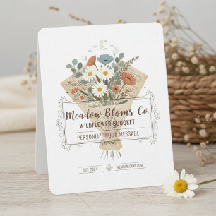 Convite Flores de Página de Livro Boho Arte Personalizada