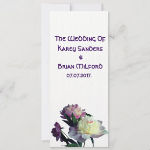 Convite Flores de Península de Casamento Elegante