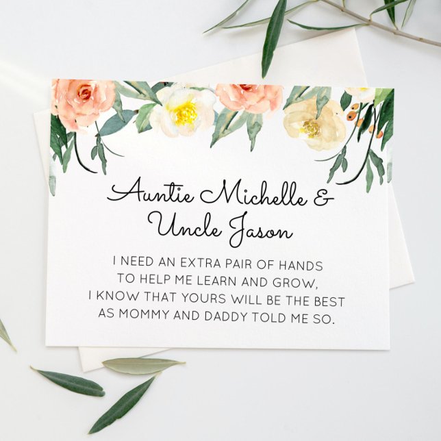 Convite Flores De Pêssego Você Será Minha Proposta De Padr (Criador carregado)