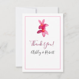 Convite Flores De Plumeria Rosa, Casamento Moderno, Obriga
