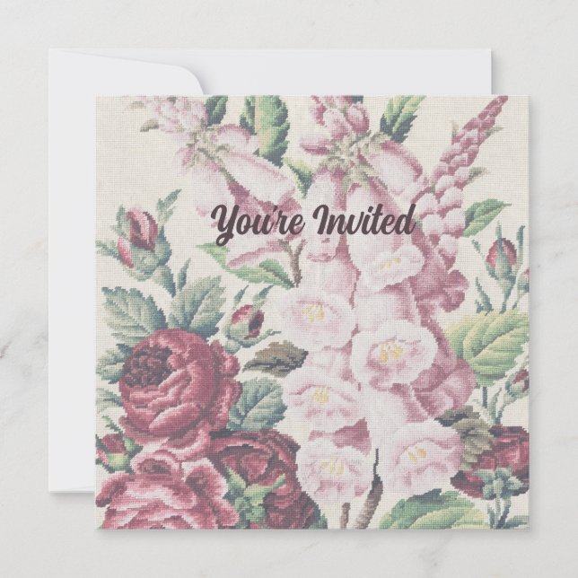 Convite Flores De Ponta Cruzada (Frente)