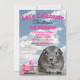 Convite Flores de Porcos do Partido aniversário de 3 anos