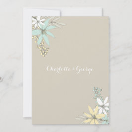 Convite Flores de primavera Rústicas Somente Recepções de