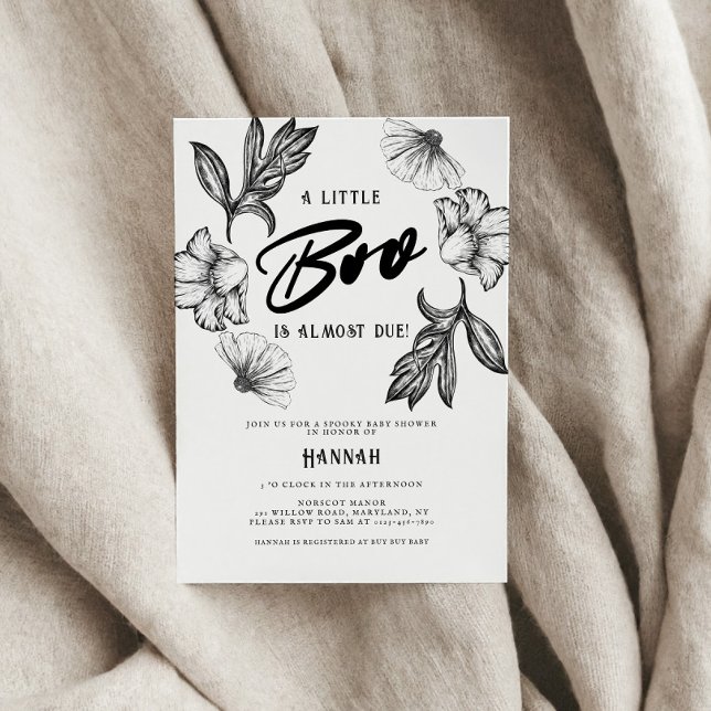 Convite Flores de tatuagem do Chá de fraldas do gótico (Criador carregado)