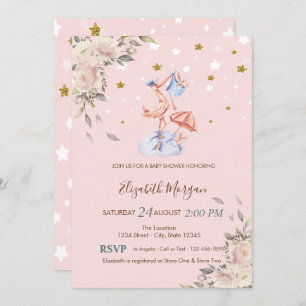 Convite Flores de Tempestade,Chá de fraldas de Estrelas