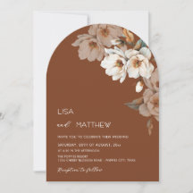 Flores de Terracota de Marfim Casamento Casual