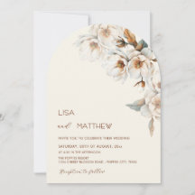 Flores de Terracota de Marfim Casamento Casual