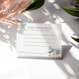 CONVITE FLORES DE TINTA AZUL SUAVES DATA DO CHÁ DE PANELA 