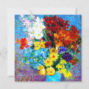 Convite Flores de Van Gogh em um Vaso Azul