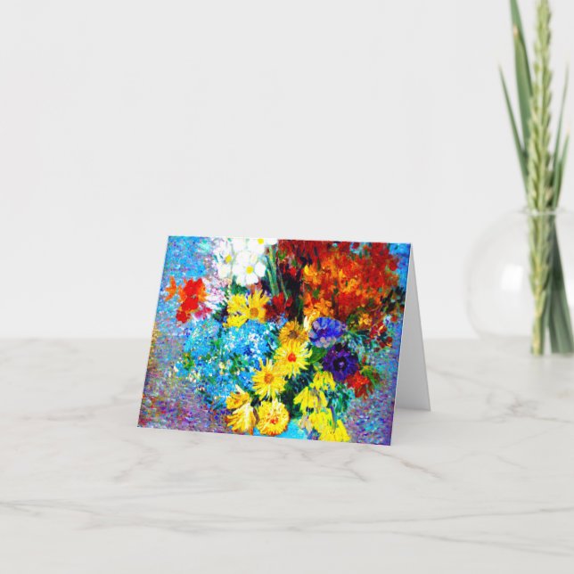 Convite Flores de Van Gogh em um Vaso Azul (Frente)