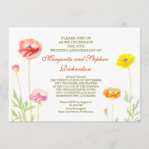 Convite flores de verão jardim casamento aniversário
