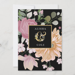 Convite Flores de Verão no Casamento Negro