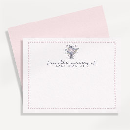 Convite Flores desenhadas à mão, moldura pontilhada do ber