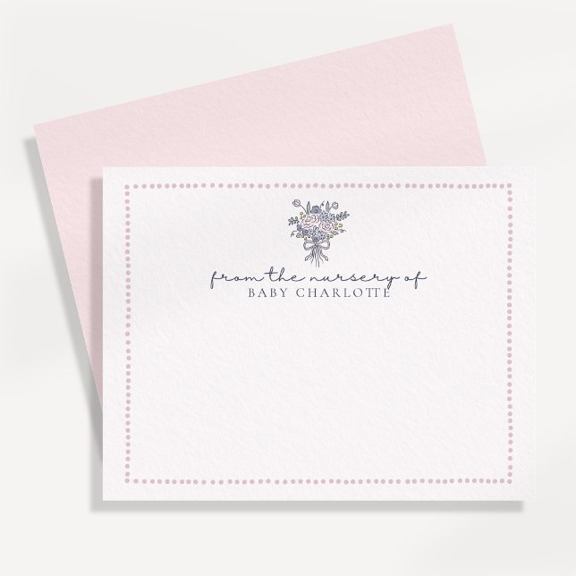 Convite Flores desenhadas à mão, moldura pontilhada do ber (Criador carregado)