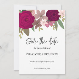 Convite Flores do Jardim da Borra Casam Salvem a Data