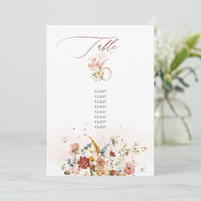 Convite Flores do Jardim de Quebra de Aquarela PixDezines  (Em pé/Frente)