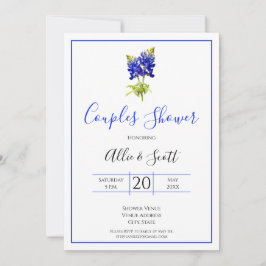 Convite Flores do Texas Bluebonnet, casamento moderno, Cas