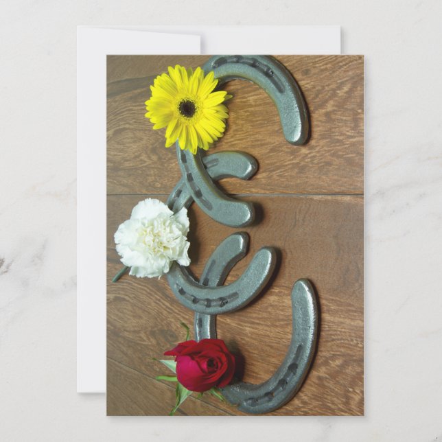 Convite Flores do Triple Crown e partido em ferradura (Frente)